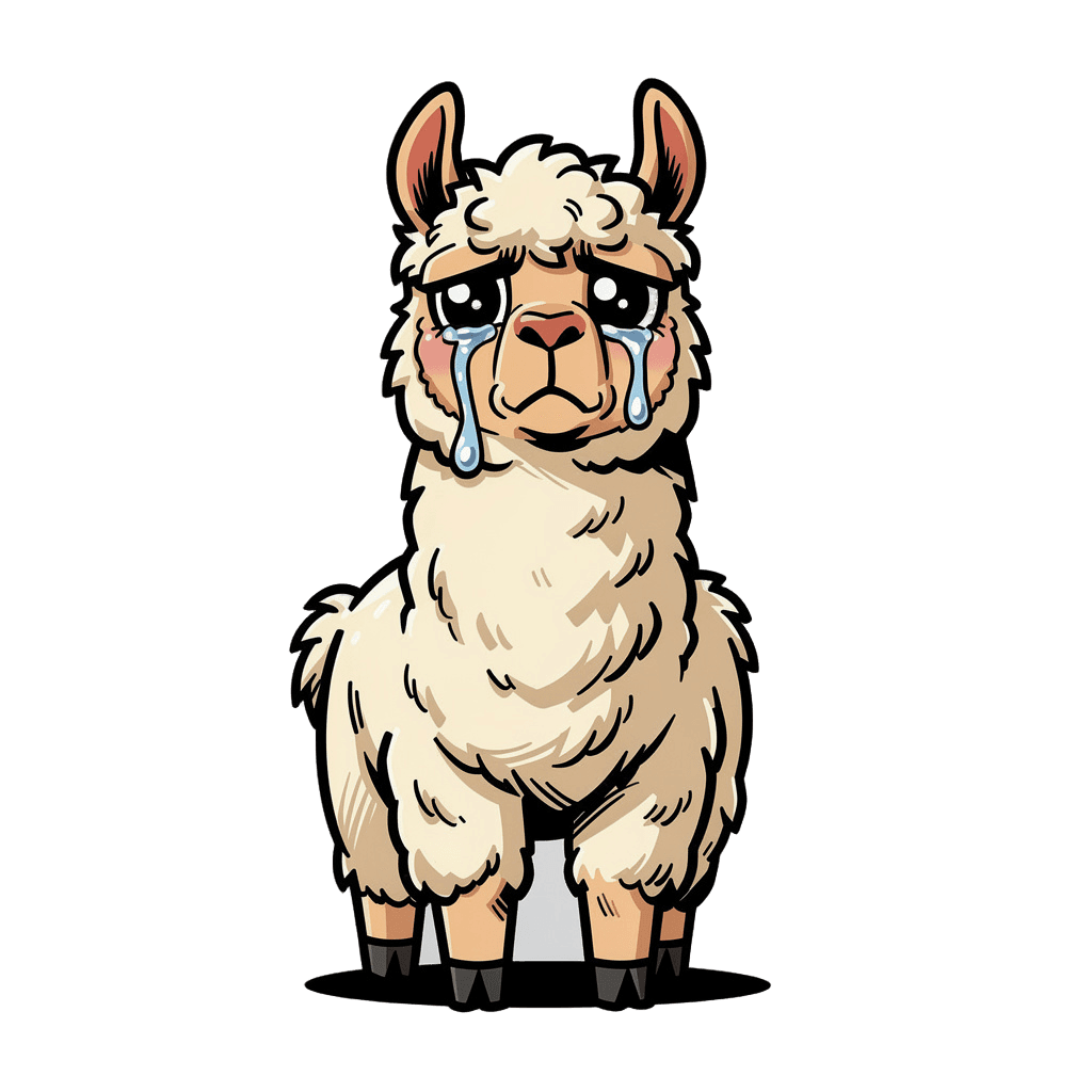Alpaca sad