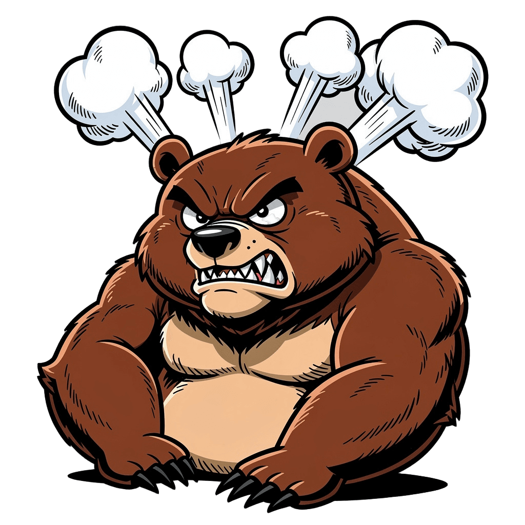 Bear Twitch emote — angry, Comic style