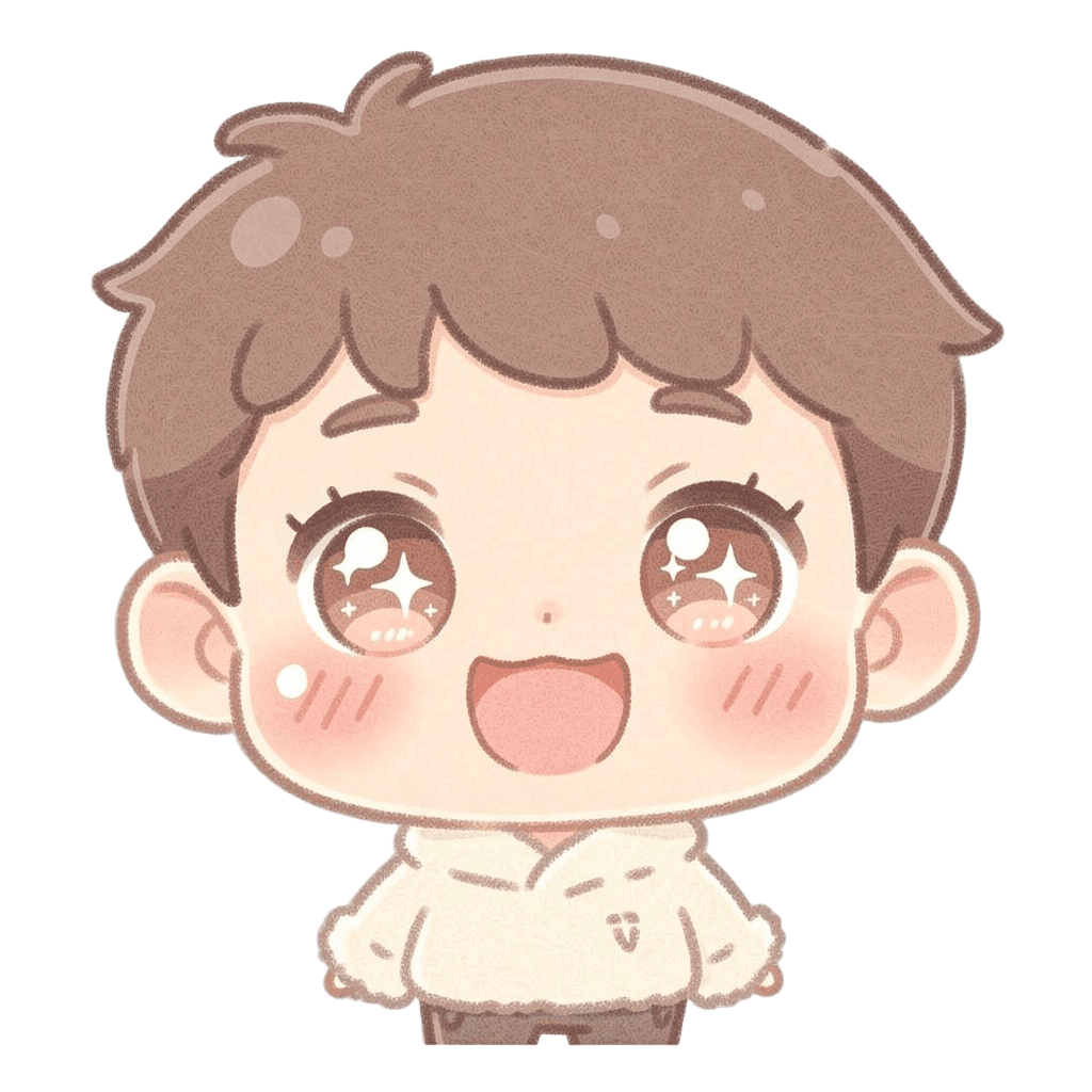 Boy Twitch emote — happy, Kawaii style