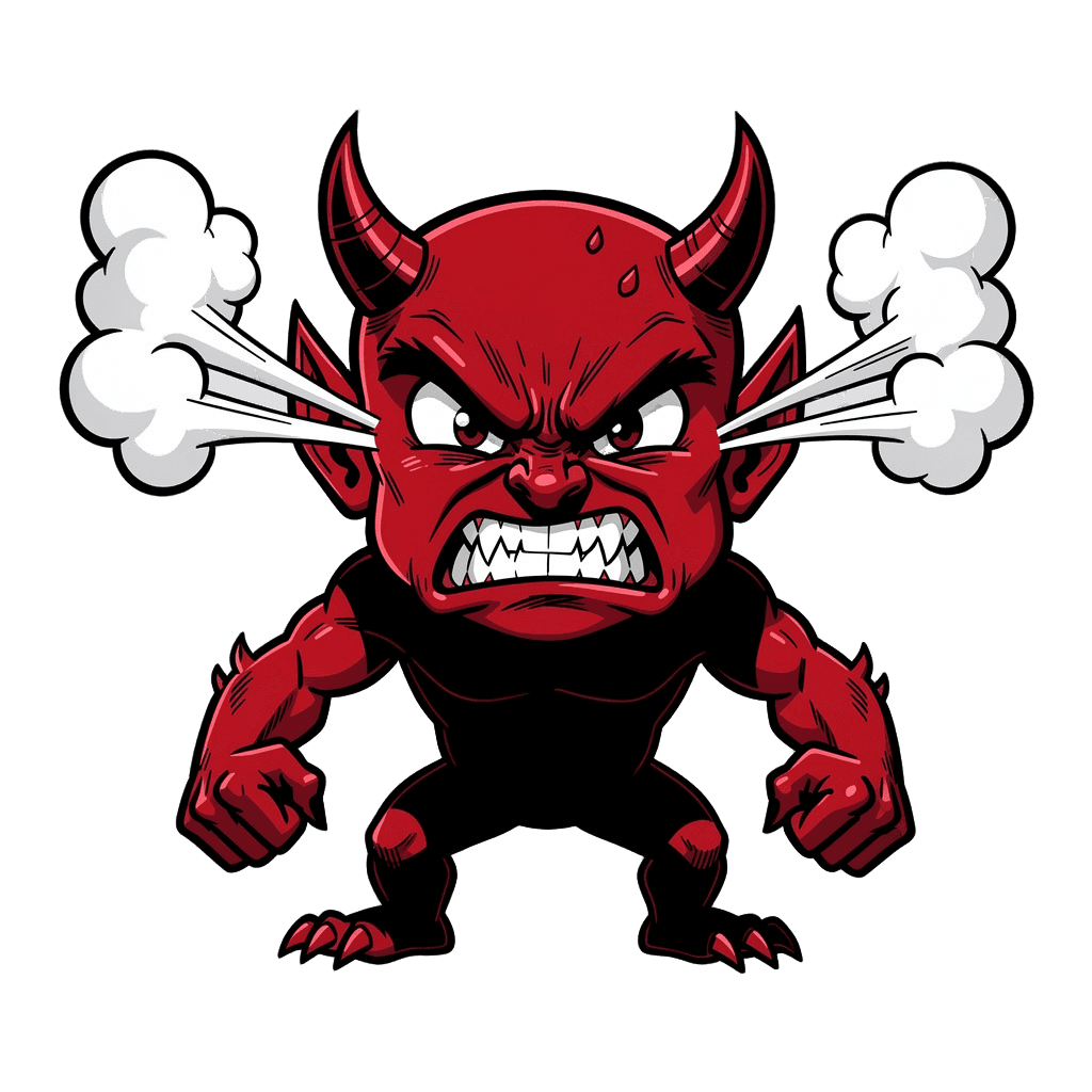 Demon Twitch emote — angry, Comic style
