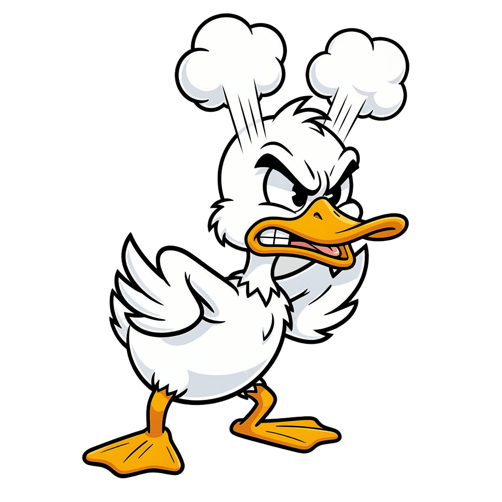 Duck Twitch emote — angry, Comic style