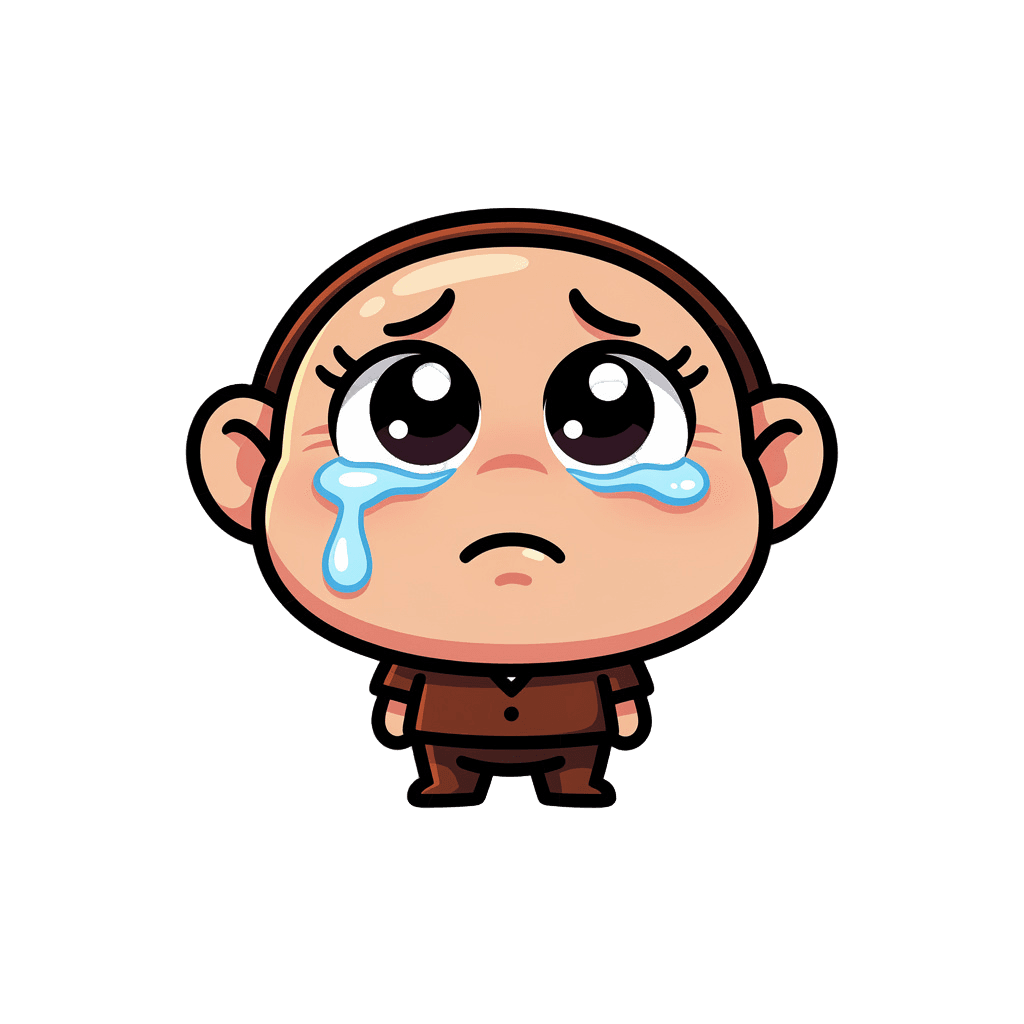 Dwarf — sad Dwarf Twitch emote — sad, Sticker style