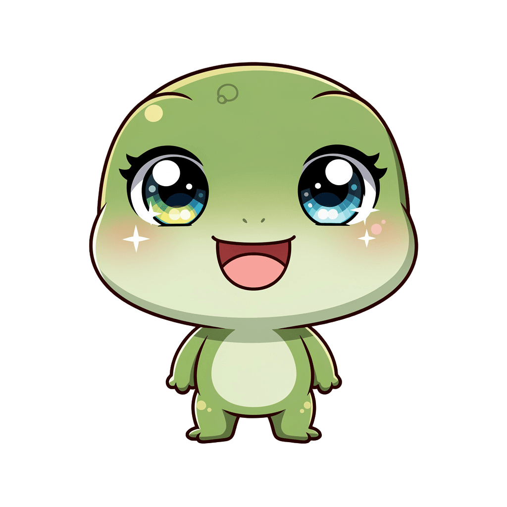 Frog Twitch emote — happy, Chibi style