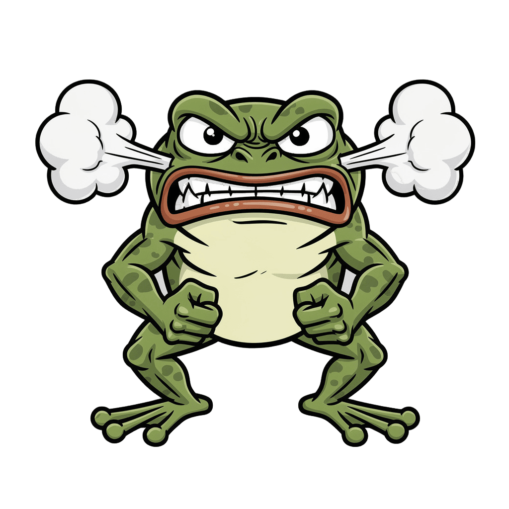 Frog Twitch emote — angry, Comic style