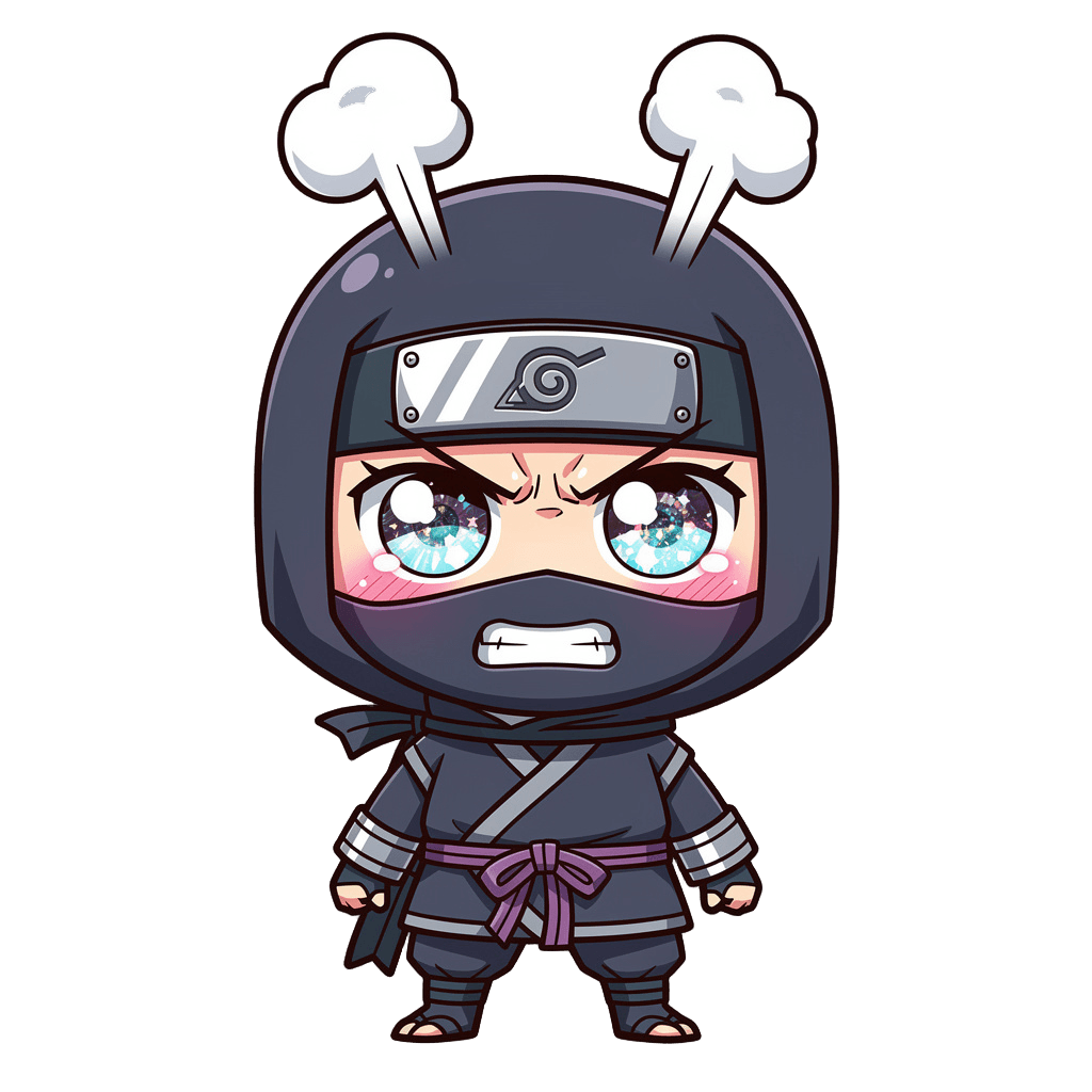 Ninja Twitch emote — angry, Anime style