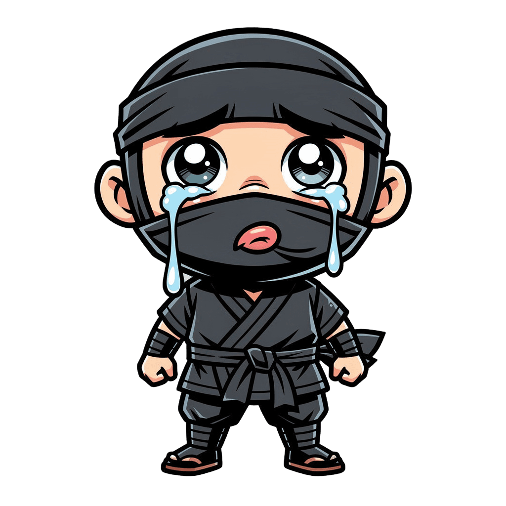 Ninja Twitch emote — sad, Comic style