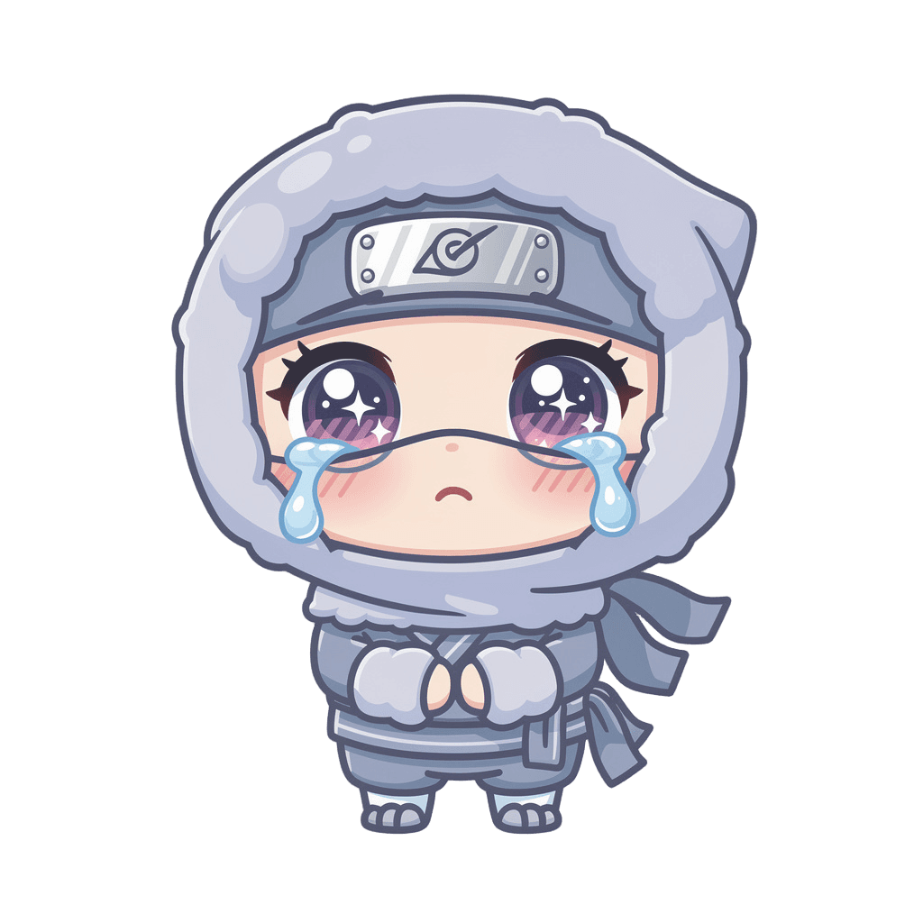 Ninja Twitch emote — sad, Kawaii style