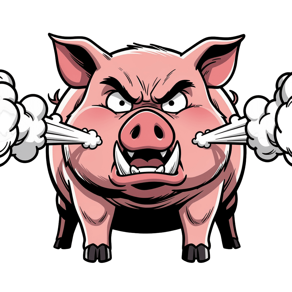 Pig Twitch emote — angry, Comic style
