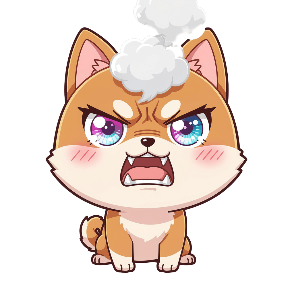 Shiba Inu Twitch emote — angry, Anime style