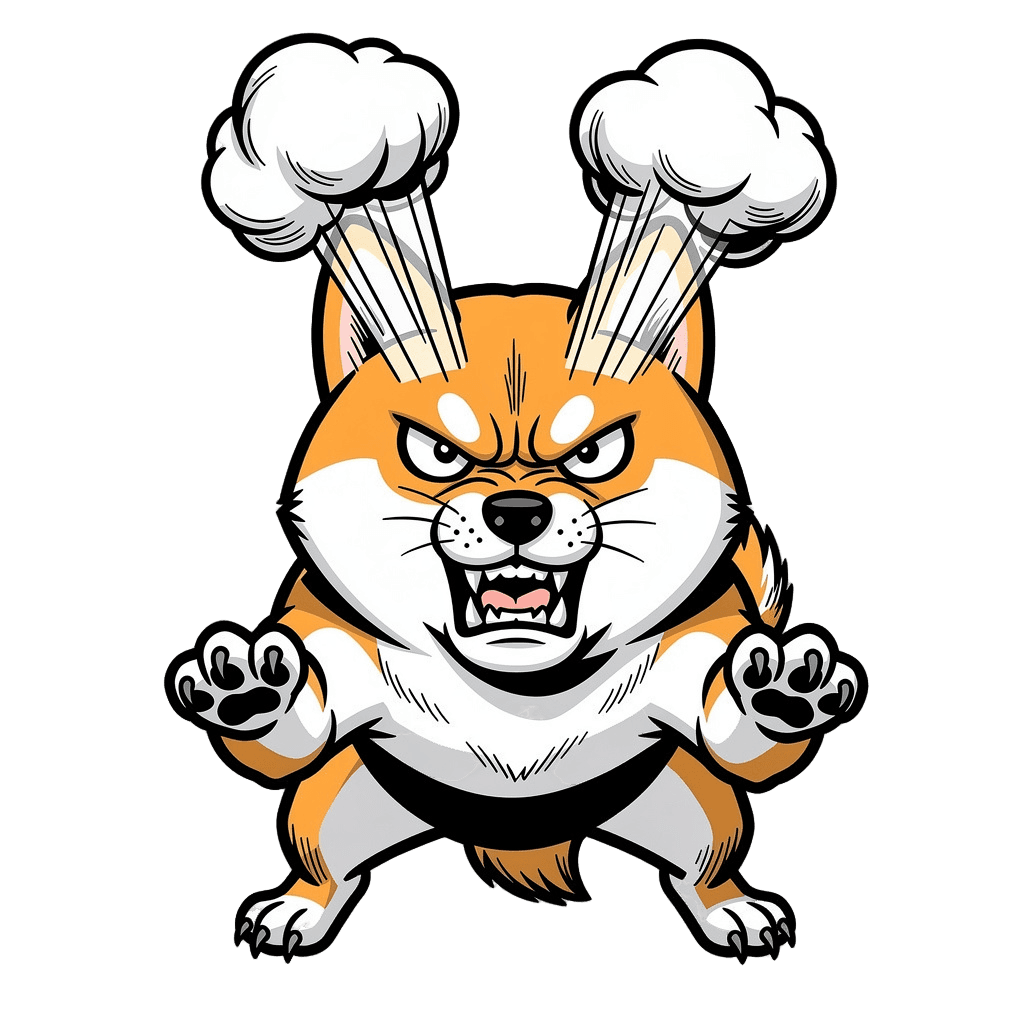 Shiba Inu Twitch emote — angry, Comic style