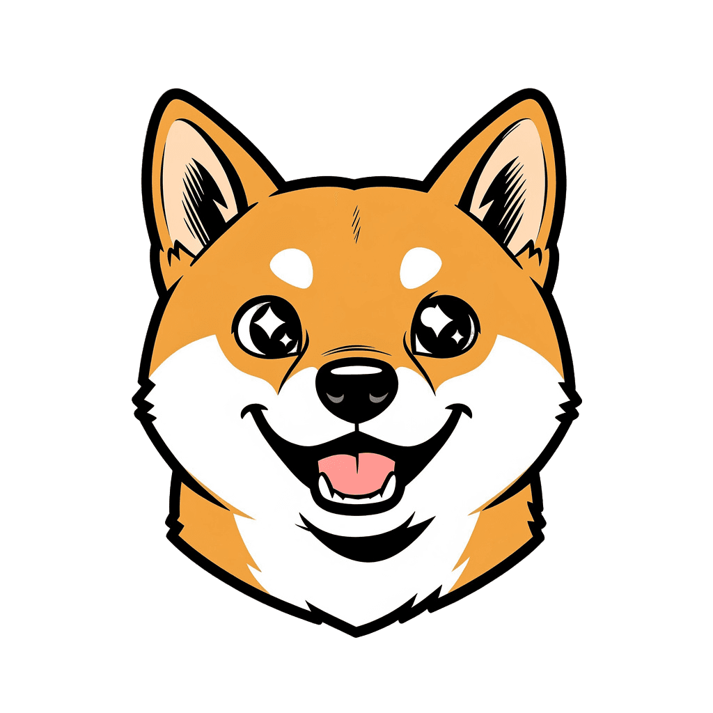Shiba Inu Twitch emote — happy, Comic style