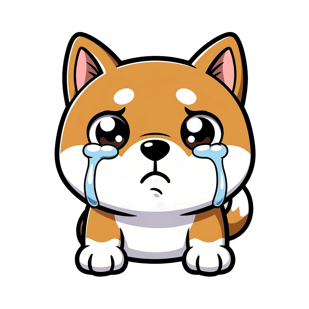 Shiba Inu Twitch emote — sad, Comic style