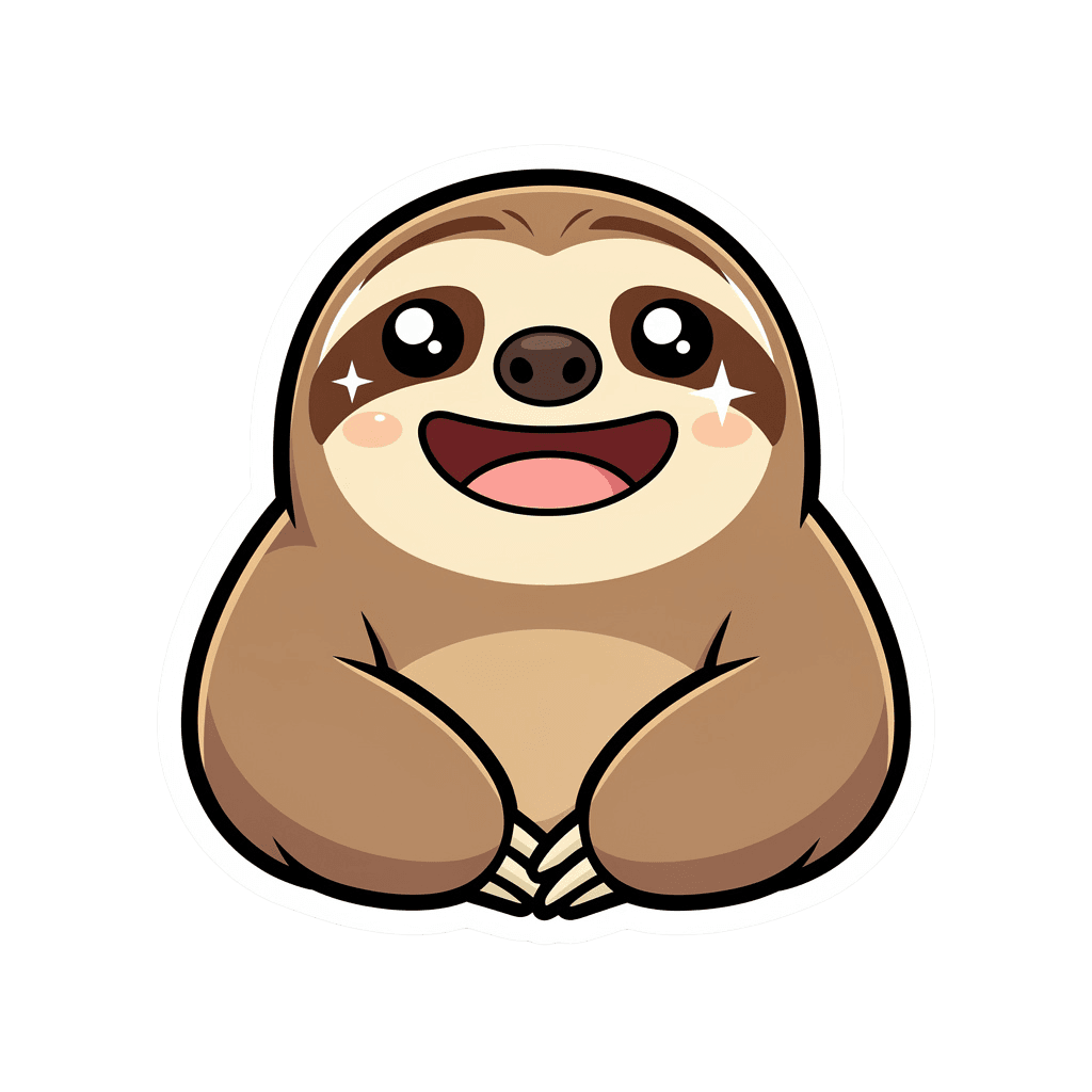 Sloth Sticker Twitch emote