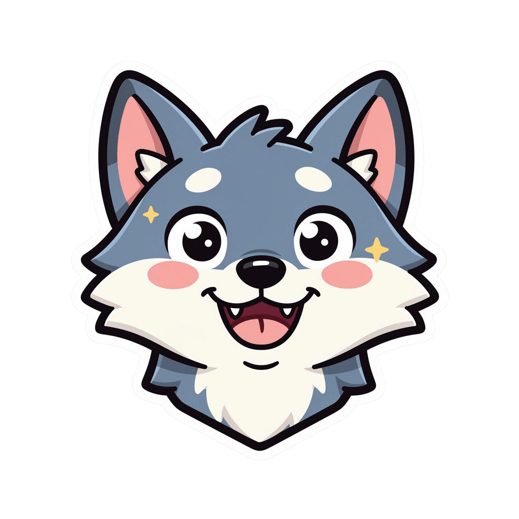 Wolf Sticker Twitch emote