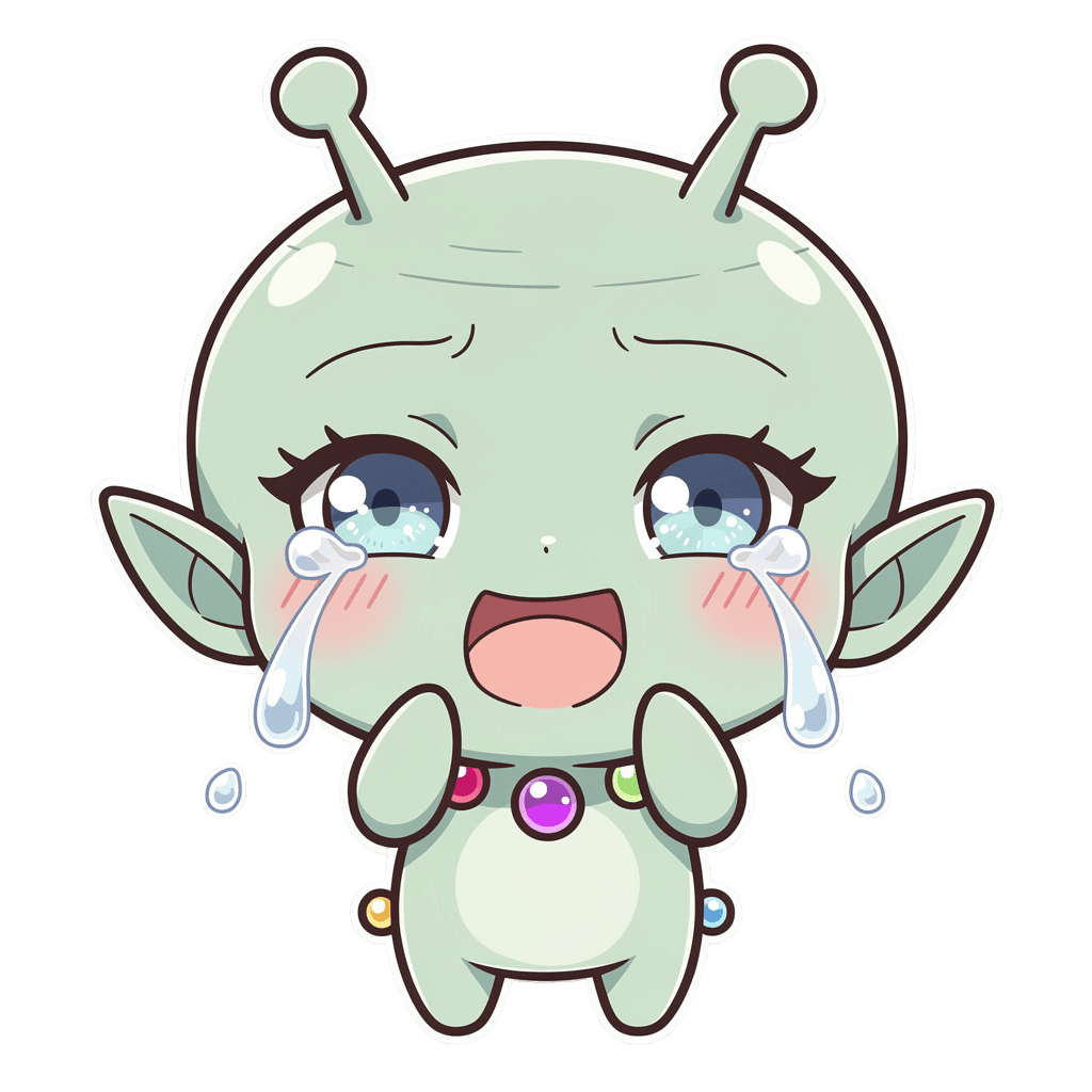 Alien — laughing Alien Twitch emote — laughing, Anime style
