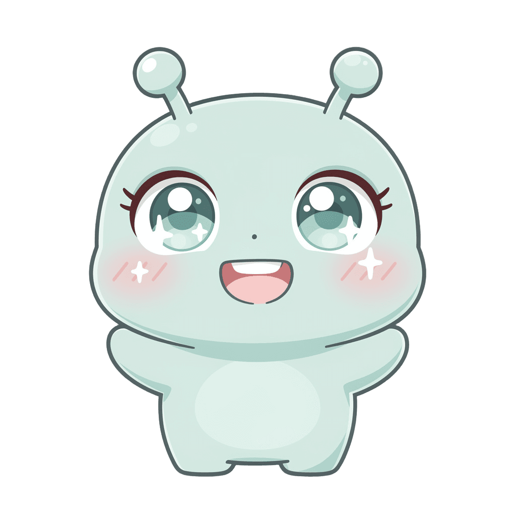 Alien — happy Alien Twitch emote — happy, Kawaii style