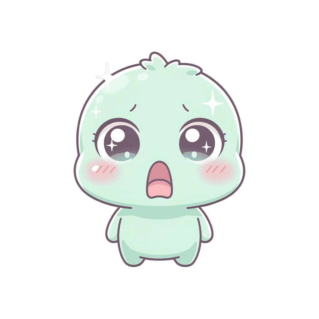Alien — surprised Alien Twitch emote — surprised, Kawaii style