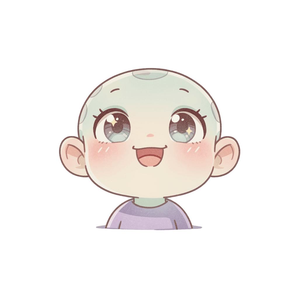 Alien — happy Alien Twitch emote — happy, Pastel style