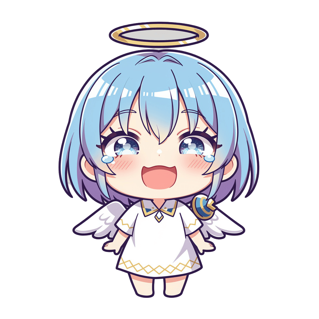 Angel — laughing Angel Twitch emote — laughing, Anime style