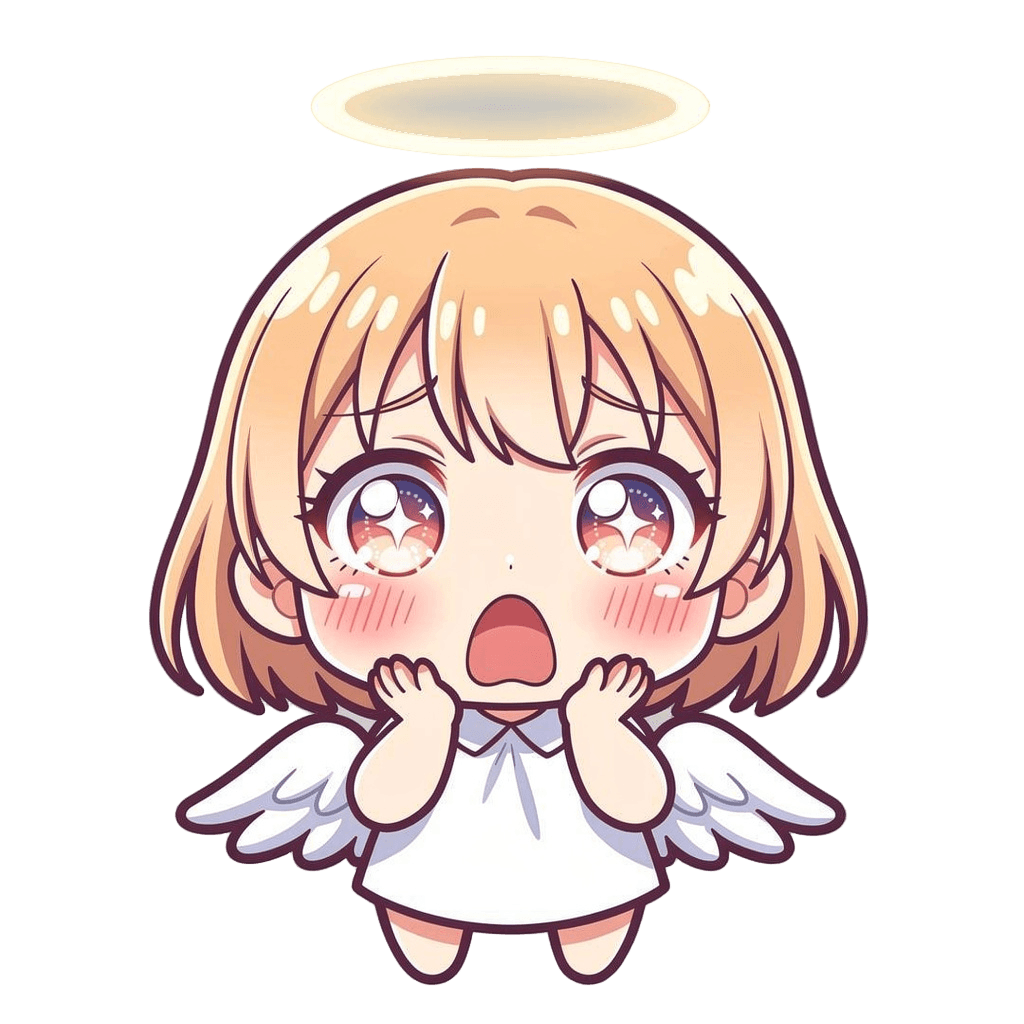 Angel — surprised Angel Twitch emote — surprised, Anime style