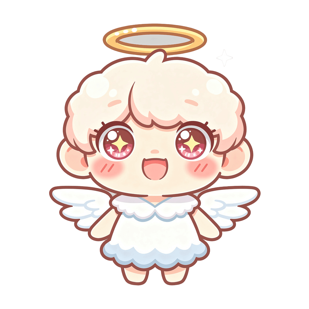 Angel — happy Angel Twitch emote — happy, Kawaii style
