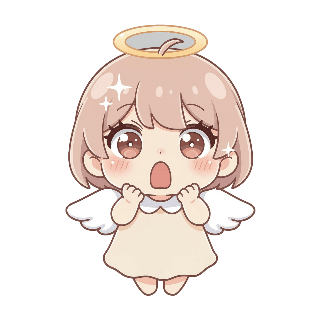 Angel — surprised Angel Twitch emote — surprised, Kawaii style