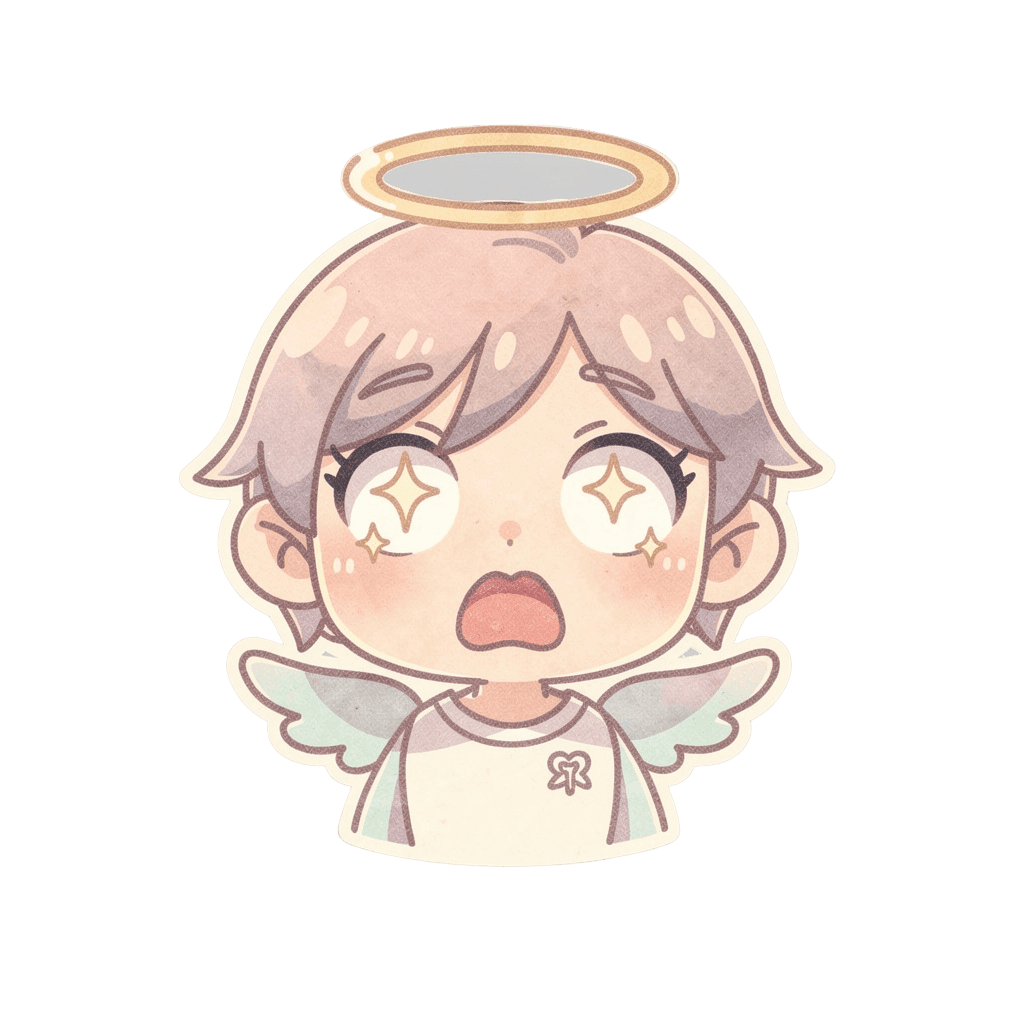 Angel — surprised Angel Twitch emote — surprised, Pastel style