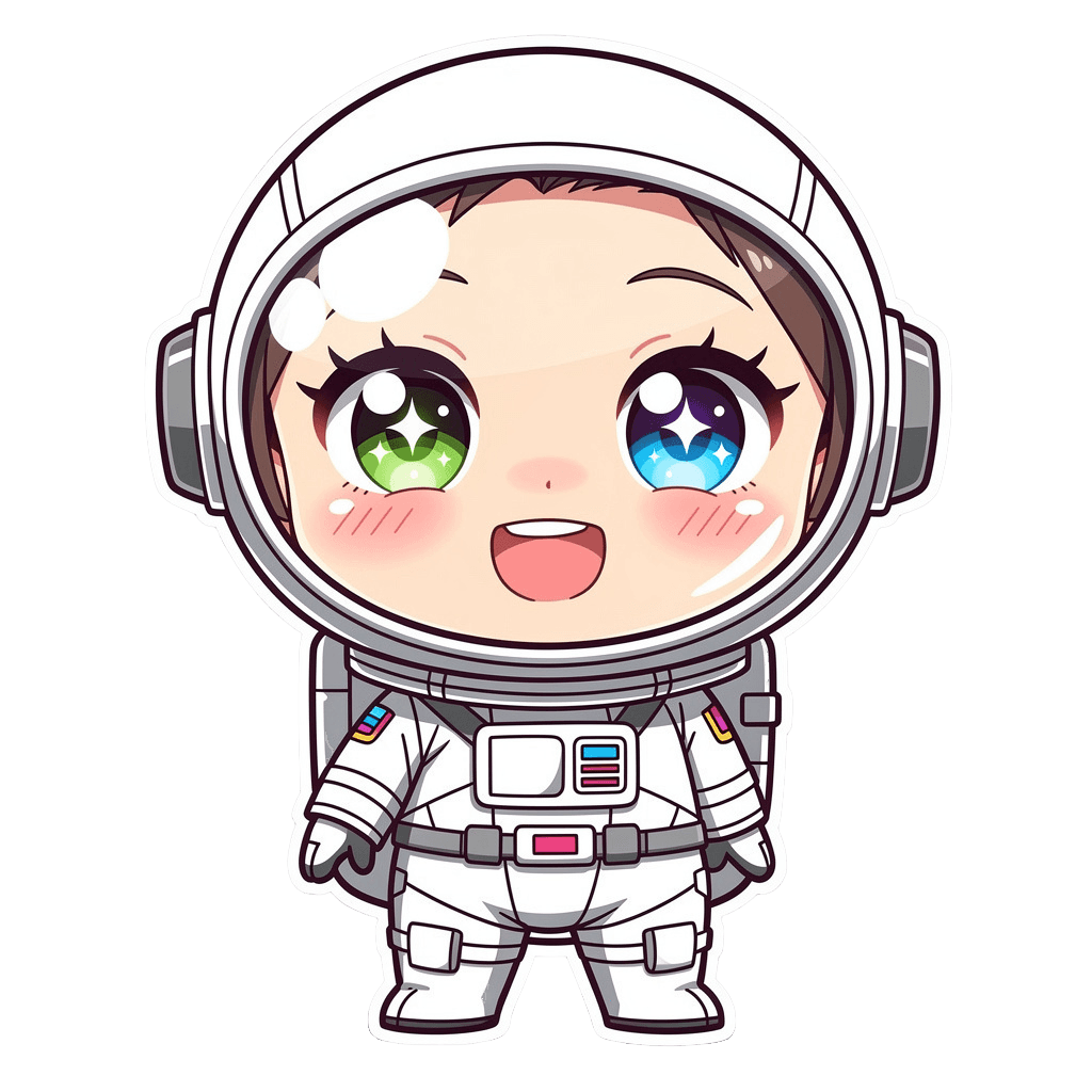 Astronaut — happy Astronaut Twitch emote — happy, Anime style