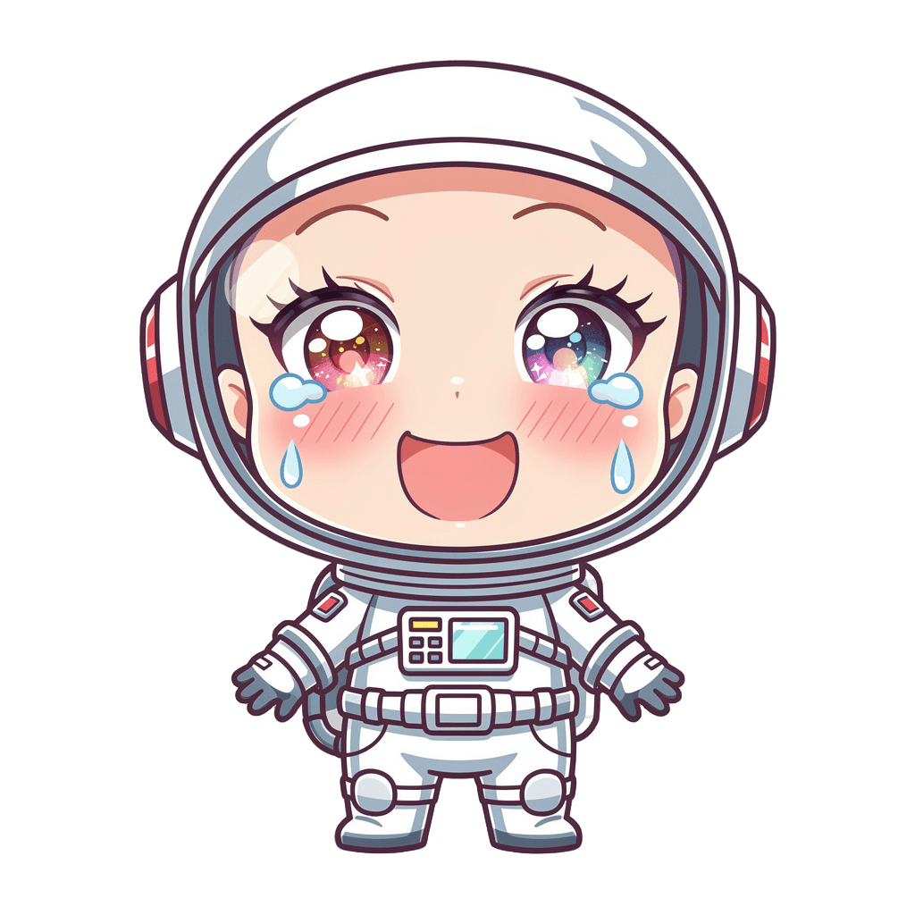 Astronaut — laughing Astronaut Twitch emote — laughing, Anime style