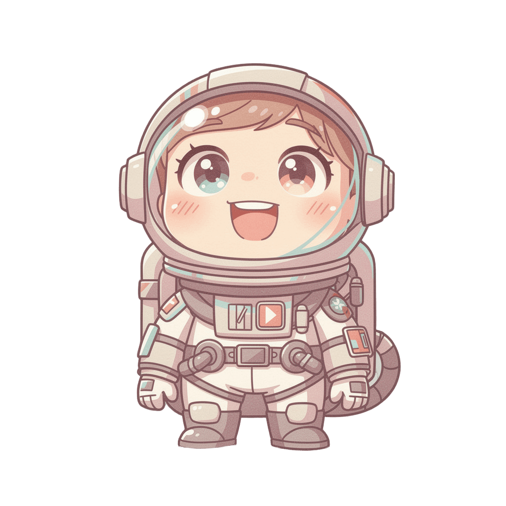 Astronaut — happy Astronaut Twitch emote — happy, Pastel style