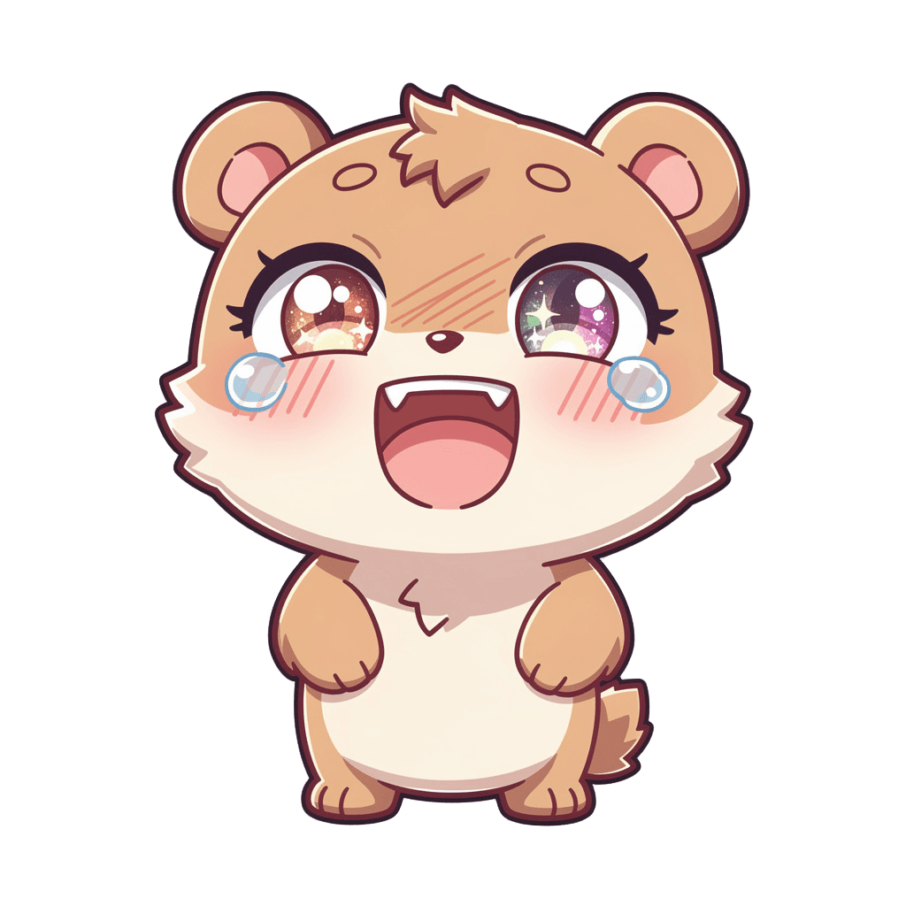 Bear — laughing Bear Twitch emote — laughing, Anime style