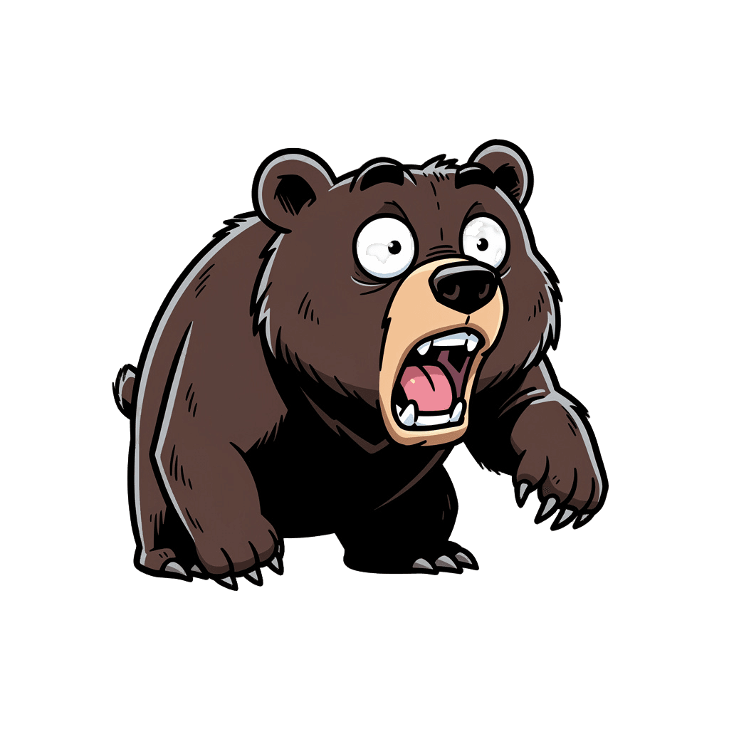 Bear — surprised Bear Twitch emote — surprised, Comic style