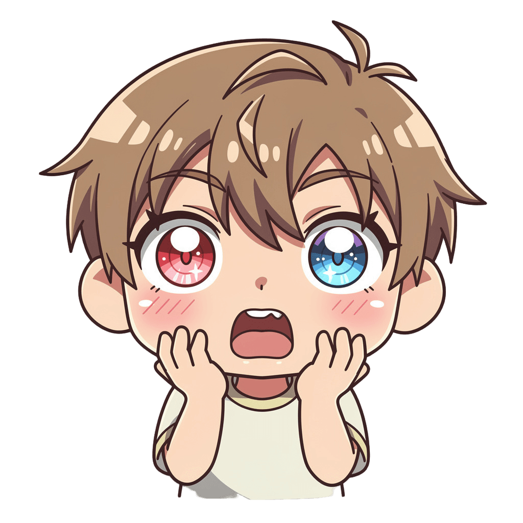 Boy — surprised Boy Twitch emote — surprised, Anime style