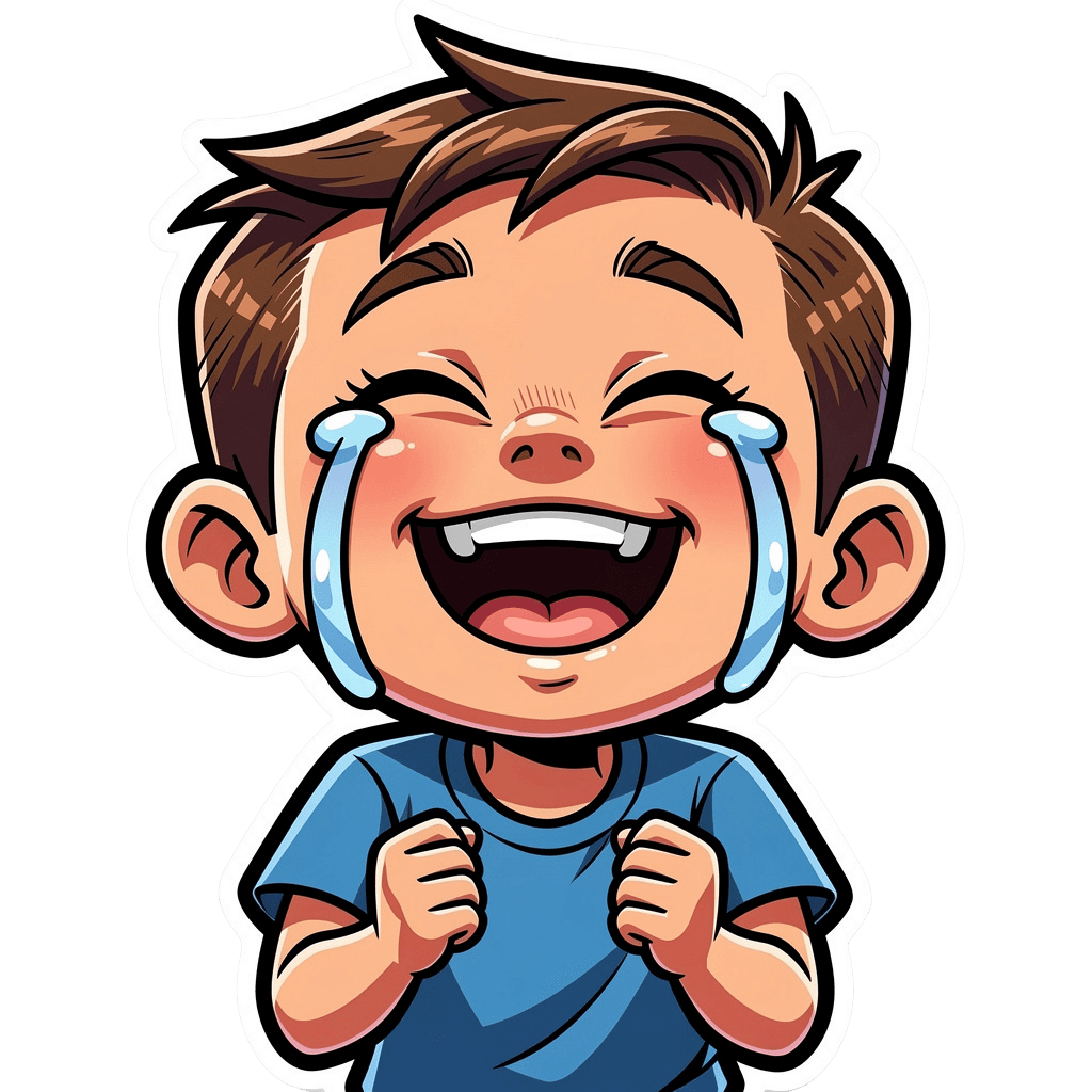 Boy — laughing Boy Twitch emote — laughing, Cartoon style