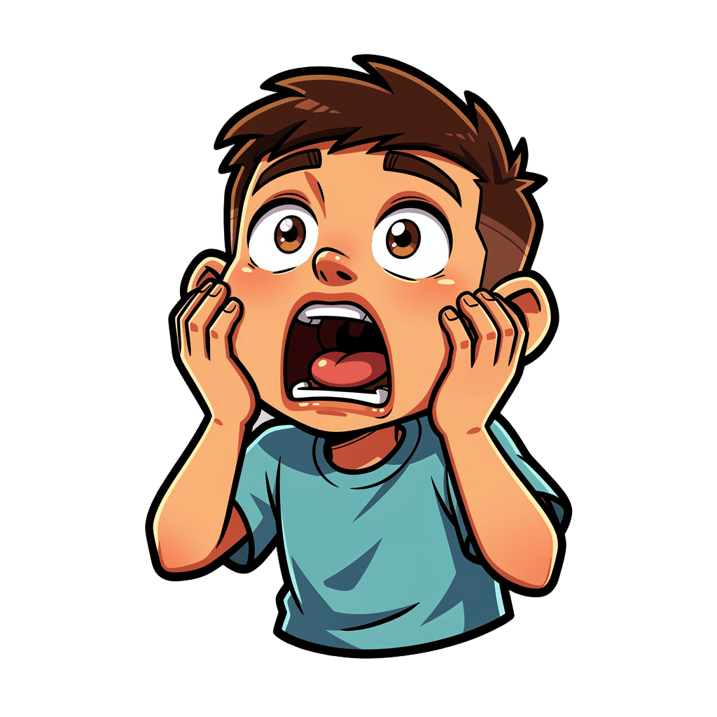Boy — surprised Boy Twitch emote — surprised, Cartoon style