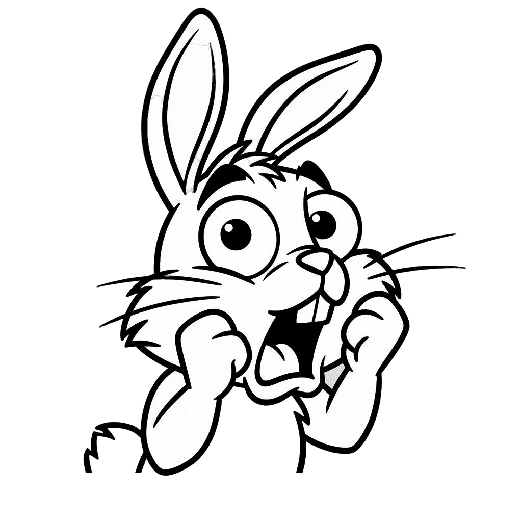 Bunny — surprised Bunny Twitch emote — surprised, Comic style