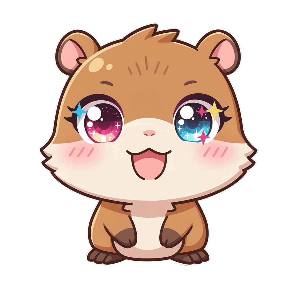 Capybara — happy Capybara Twitch emote — happy, Anime style