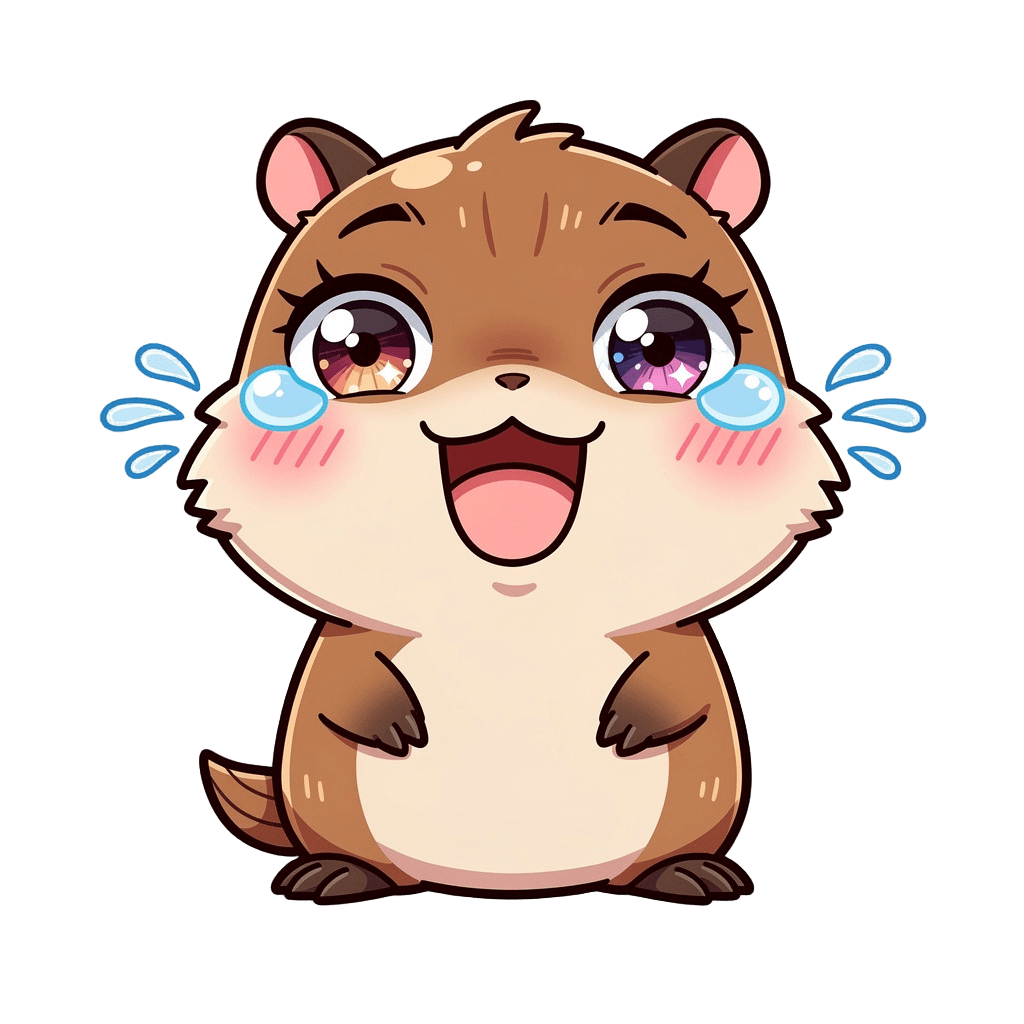 Capybara — laughing Capybara Twitch emote — laughing, Anime style