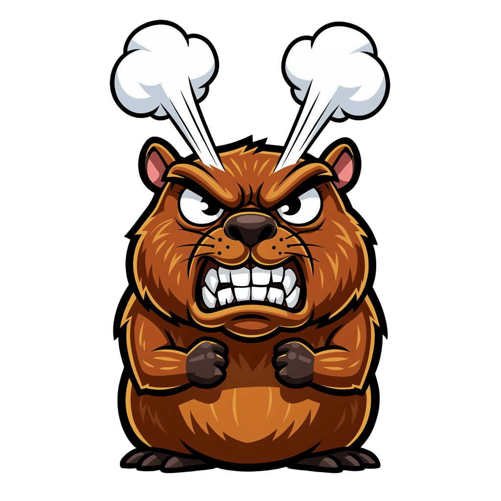Capybara — angry Capybara Twitch emote — angry, Cartoon style