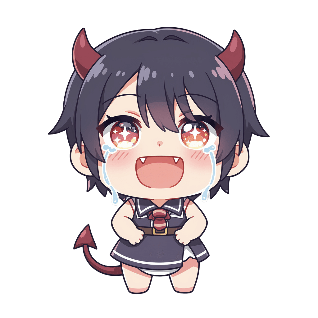 Demon — laughing Demon Twitch emote — laughing, Anime style