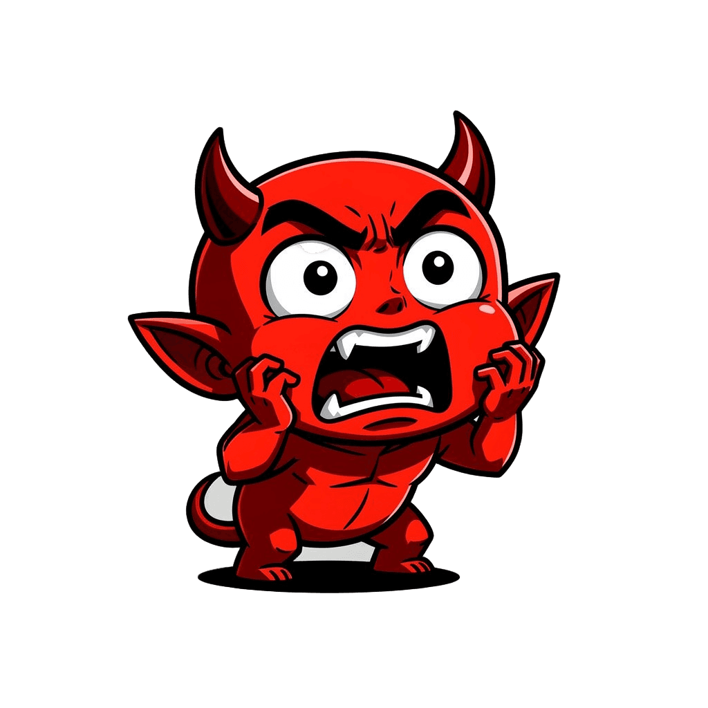 Demon — surprised Demon Twitch emote — surprised, Comic style
