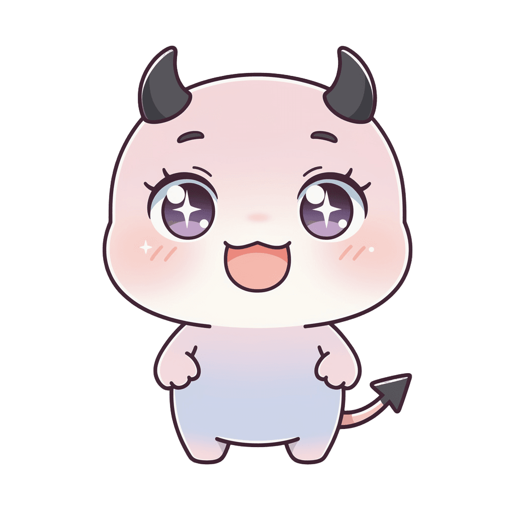 Demon — happy Demon Twitch emote — happy, Kawaii style