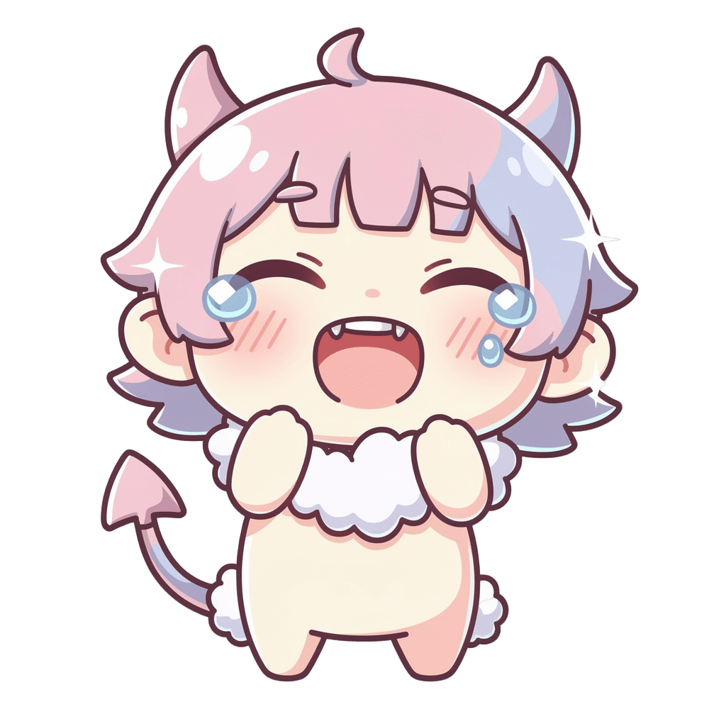 Demon — laughing Demon Twitch emote — laughing, Kawaii style