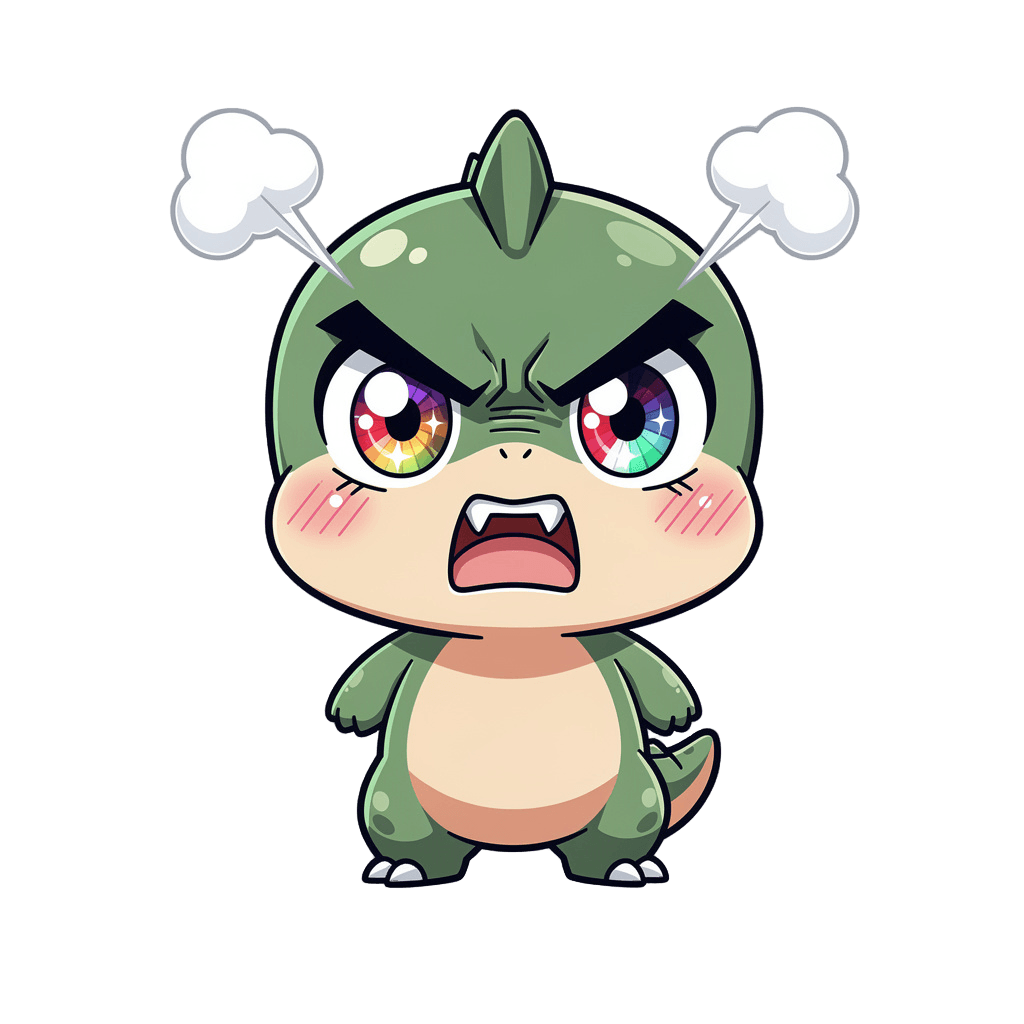 Dinosaur — angry Dinosaur Twitch emote — angry, Anime style