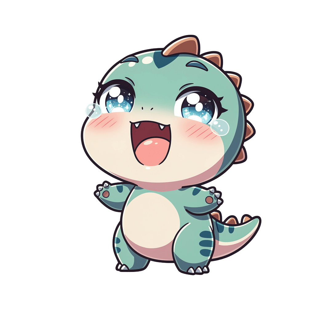 Dinosaur — laughing Dinosaur Twitch emote — laughing, Anime style