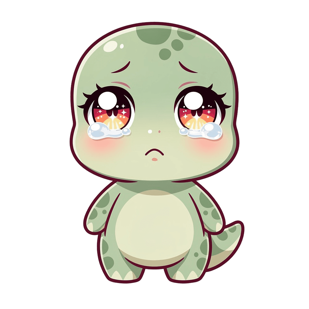 Dinosaur — sad Dinosaur Twitch emote — sad, Anime style