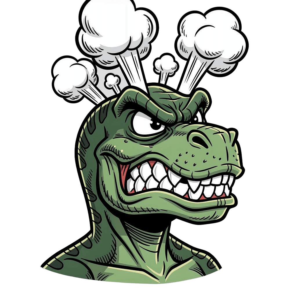 Dinosaur — angry Dinosaur Twitch emote — angry, Comic style