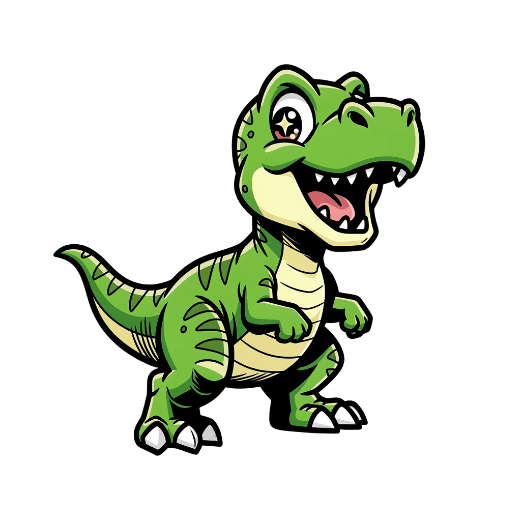 Dinosaur — happy Dinosaur Twitch emote — happy, Comic style
