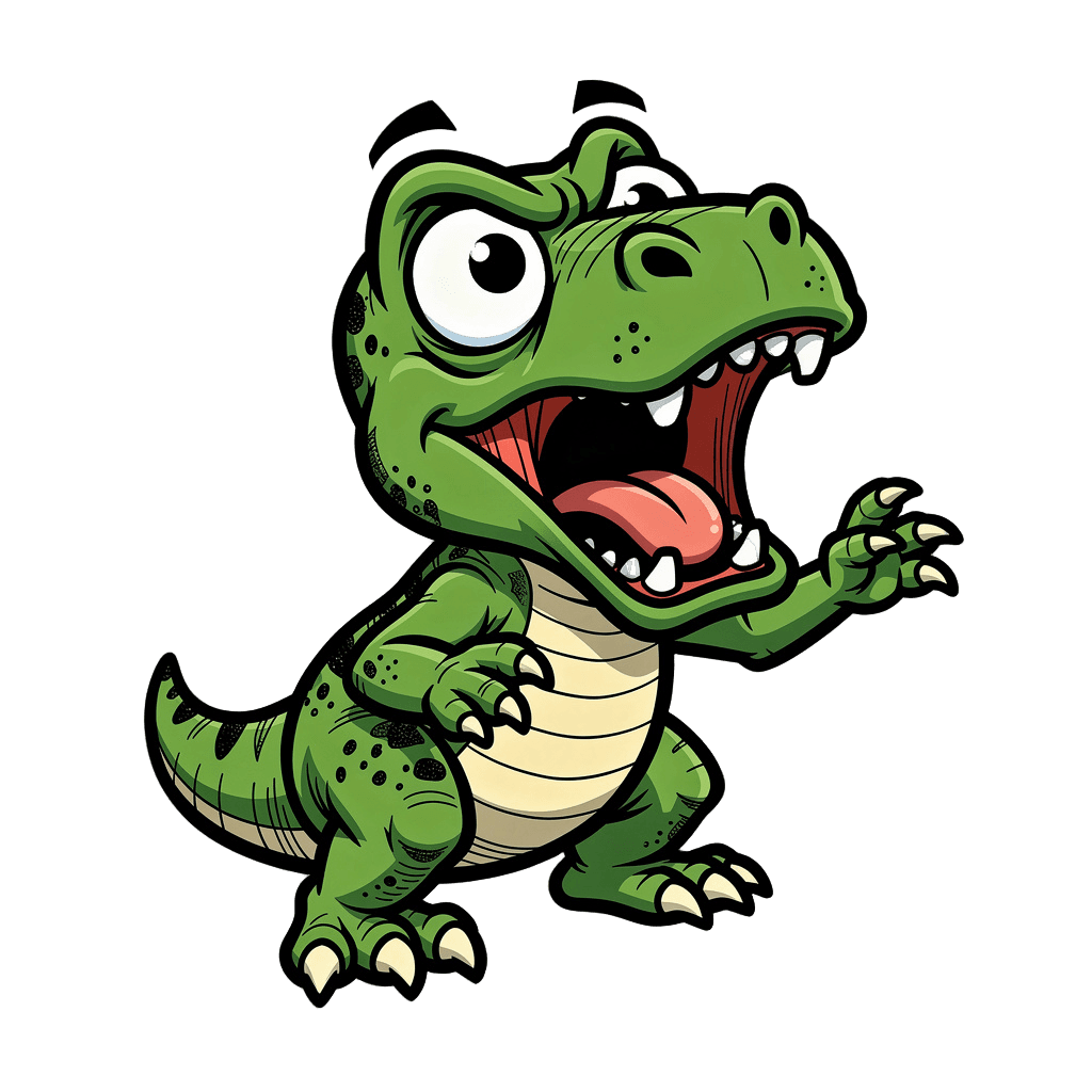 Dinosaur — surprised Dinosaur Twitch emote — surprised, Comic style