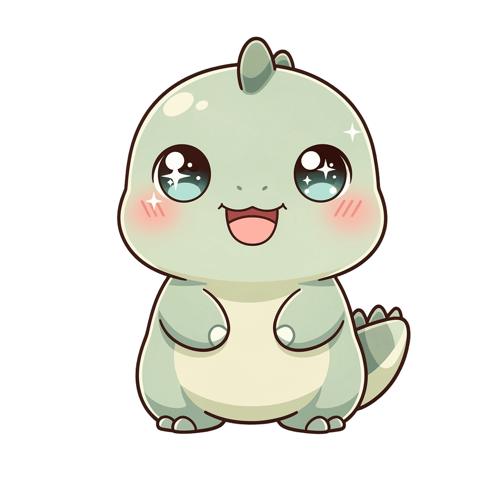 Dinosaur — happy Dinosaur Twitch emote — happy, Kawaii style